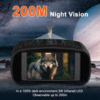 3'' Screen 2.5K Night Vision Binoculars 6X Digital Zoom With Tactical Light 2000mAh Infrared Night Vision Goggles for Camping