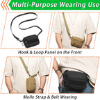 Tactical Crossbody EDC Pouch Compact Molle Waist Pack & Shoulder Bag 600D Nylon Organizer for Daily Essentials & Gadgets