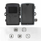 HD Infrared Night Vision Trail Camera 2.0inch TFT Display 1920x1080P IP66 Waterproof for Outdoor Wildlife Hunting