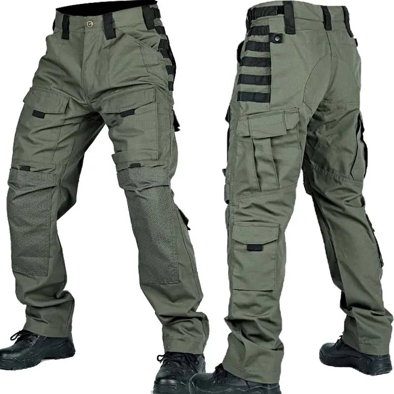 Field Combat Tactical Pants Men's Multi-pocket Multicam Camouflage Training Work Trousers Outdoor Hunting Waterproof Cargo Pants