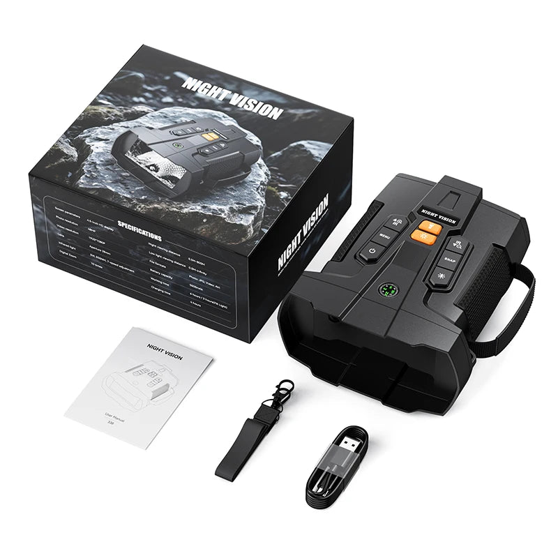 4K Night Vision Binoculars 4.5inch Big Screen Night Vision Goggles 5000mAh 800m Full Dark Infrared Night Vision Telescope Goggle